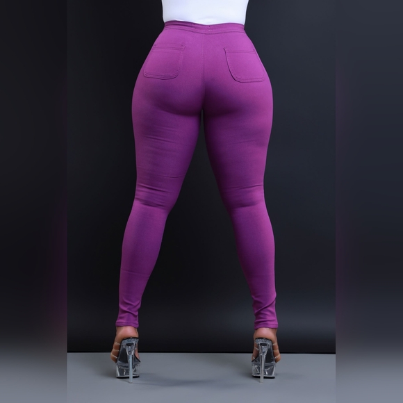 Swankaposh 3X (22) Superga High waist stretch Jeans~Purple - Picture 7 of 8